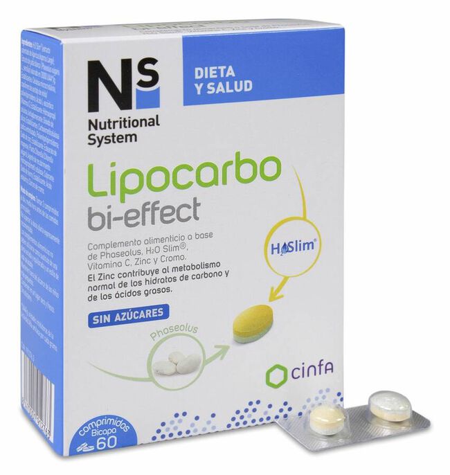 Ns Lipocarbo Bi-Effect, 60 Comprimidos