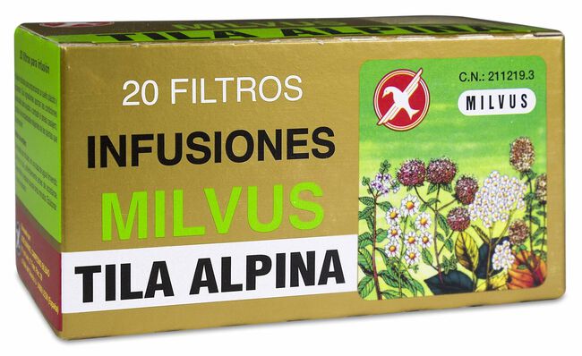 Milvus Tila Alpina, 20 Filtros, 20 Sobres