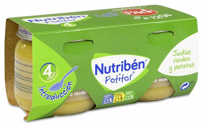 Nutribén Potitos Introducción Judías Verdes y Patatas, 2 Uds