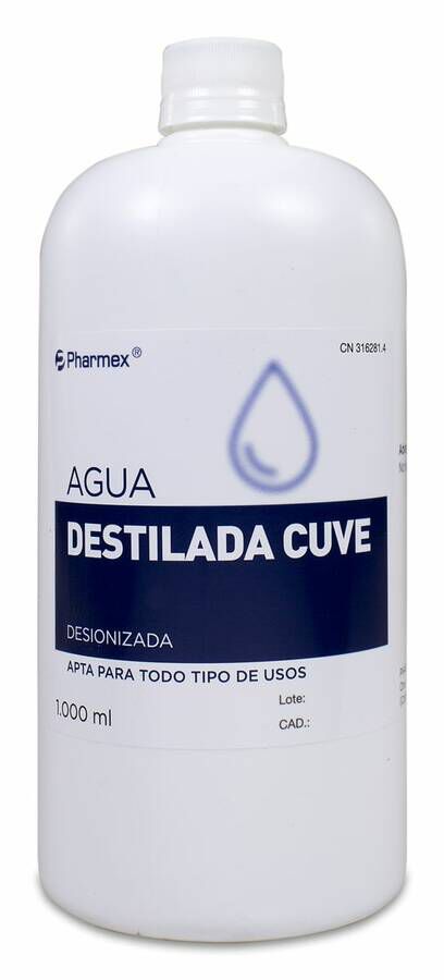 Pharmex Agua Destilada Cuve, 1 L