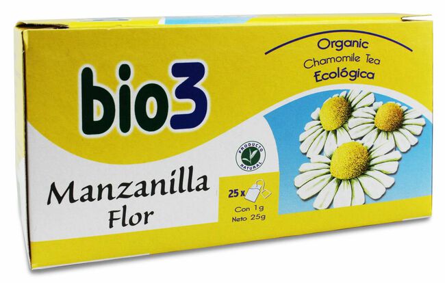 Bio3 Manzanilla Flor Ecológica, 25 Uds