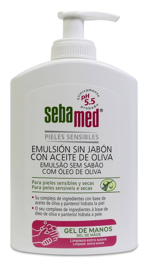 Sebamed Emulsión Sin Jabón con Aceite de Oliva, 300 ml