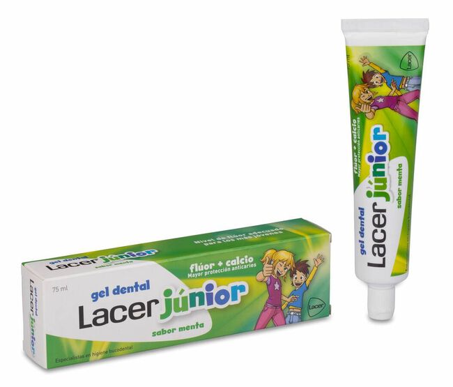 Lacer Junior Gel Dental Sabor Menta, 75 ml