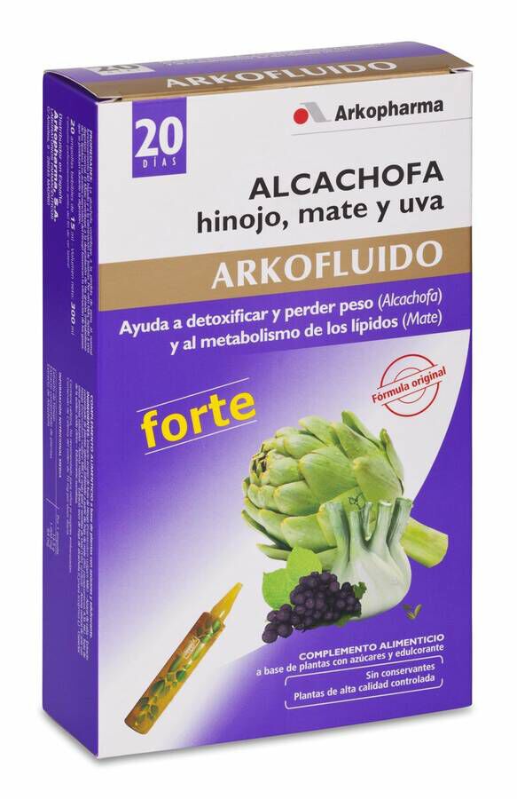 Arkopharma Arkofluido Alcachofa Forte 15 ml, 20 Ampollas