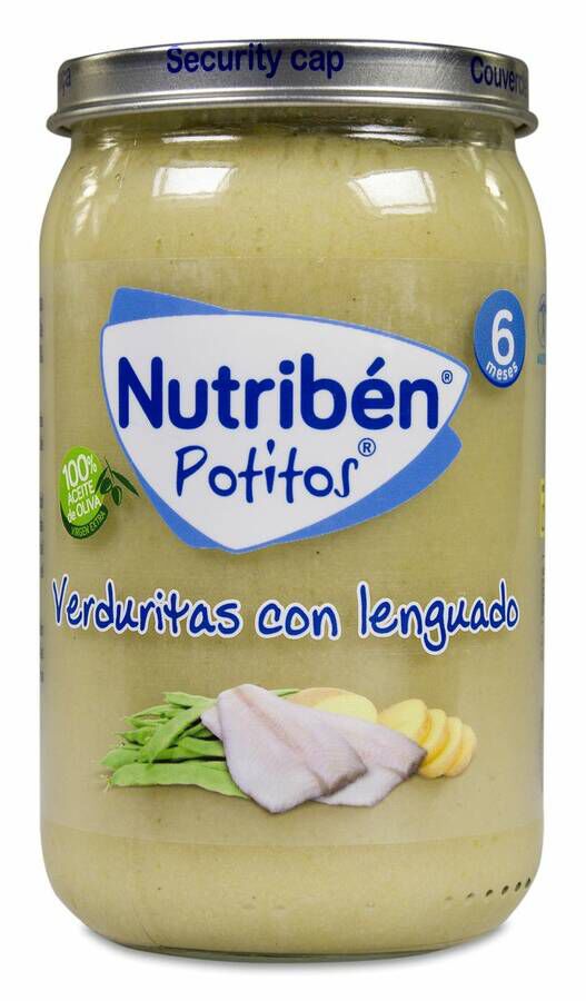 Nutribén Potitos Verduritas con Lenguado, 235 g