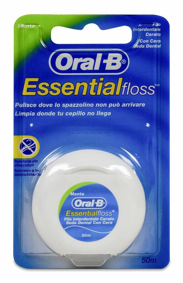 Oral-B Essential Floss Seda Dental Flúor-Menta 50 m, 1 Ud