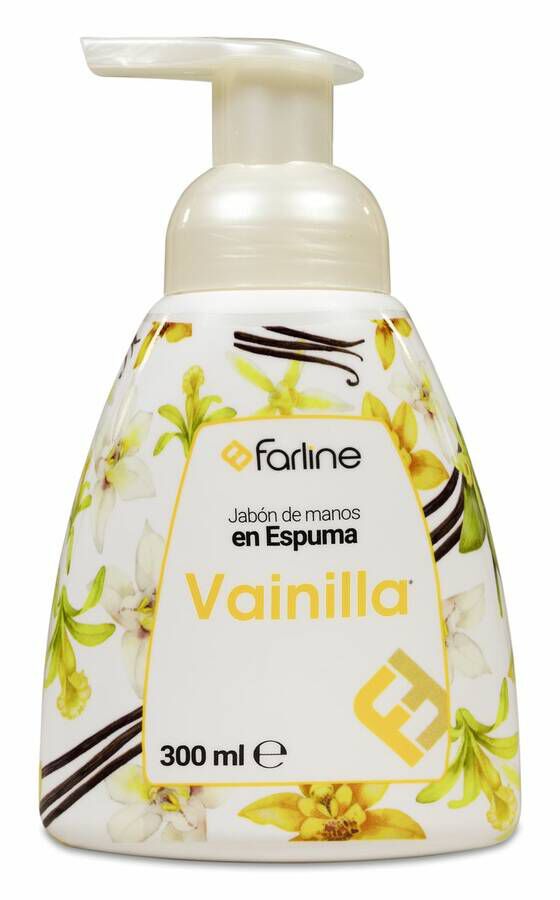 Farline Jabón de Manos en Espuma Vainilla, 300 ml