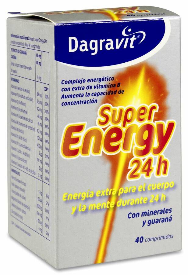 Dagravit Super Energy 24H, 40 Comprimidos