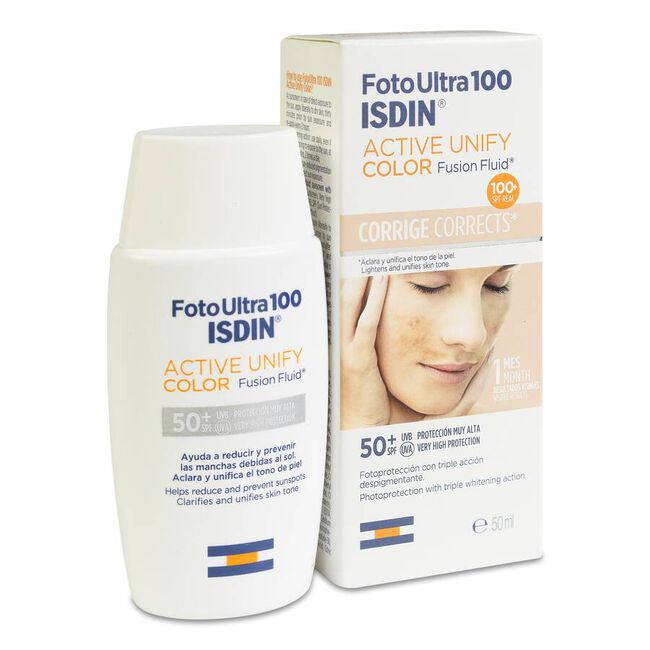 Isdin FotoUltra 100 Active Unify Fusion Fluid Color Antimanchas SPF 50+, 50 ml