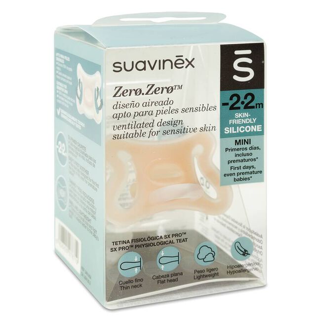 Suavinex Sx Pro Zero Zero Chupete Silicona 2 meses, 1 ud