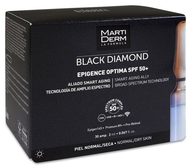 Martiderm Black Diamond Epigence Optima SPF50+, 30 Ampollas
