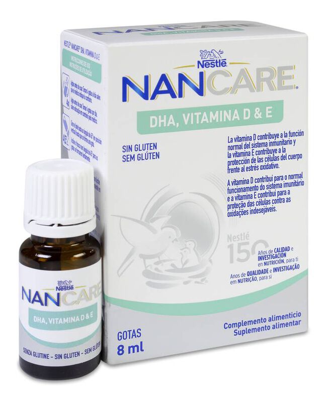 Nestle Nan Nancare DHA Vitaminas D y E, 8 ml