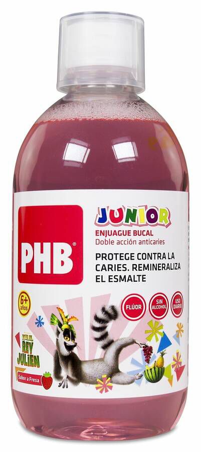 PHB Junior Enjuague Bucal, 500 ml