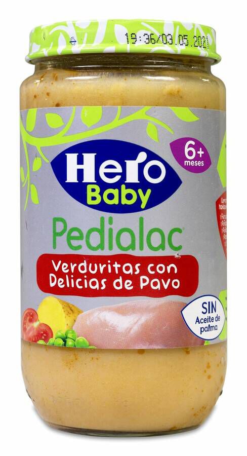 Hero Baby Pedialac Verduras Tiernas con Pavo, 235 g