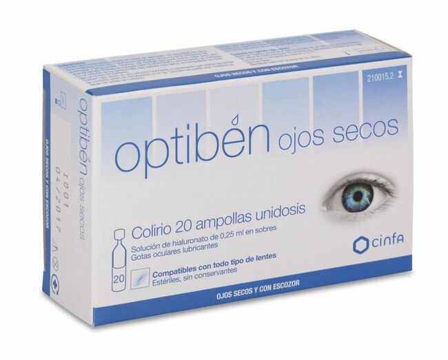 Optibén Ojos Secos 0,25 ml, 20 Uds