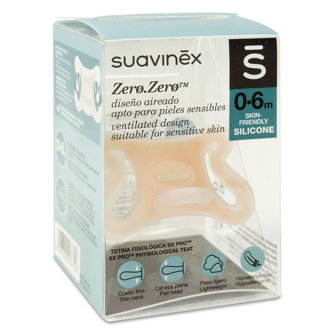 Suavinex Sx Pro Zero Zero Chupete Silicona 0-6 meses, 1 ud