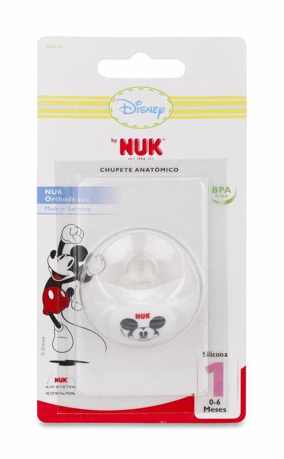 Nuk Trendline Mickey Mouse Chupete Silicona 0-6 M, 1 Ud