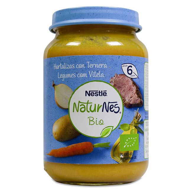 Nestlé Naturnes BIO Tarrito Hortalizas y Ternera, 190 g