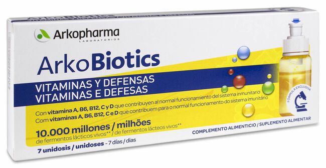 Arkopharma Arkobiotics Vitaminas y Defensas Adultos, 7 Ampollas image number null