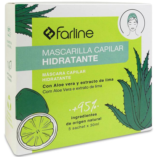 Farline Mascarilla Capilar Hidratante 5 Sachet, 30 ml