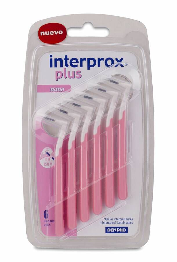 Interprox Cepillo Dental Interproximal Plus Nano, 6 Uds