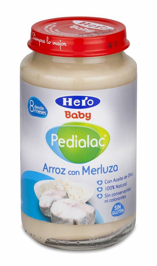 Pedialac Arroz con merluza Hero Baby, 235 g