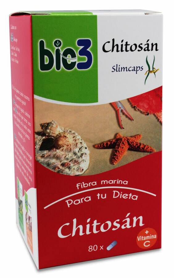 Bie3 Chitosan 500 mg, 80 Cápsulas