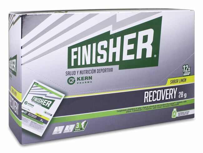 Finisher Recovery Polvo Sabor Limón 28 g, 12 Uds
