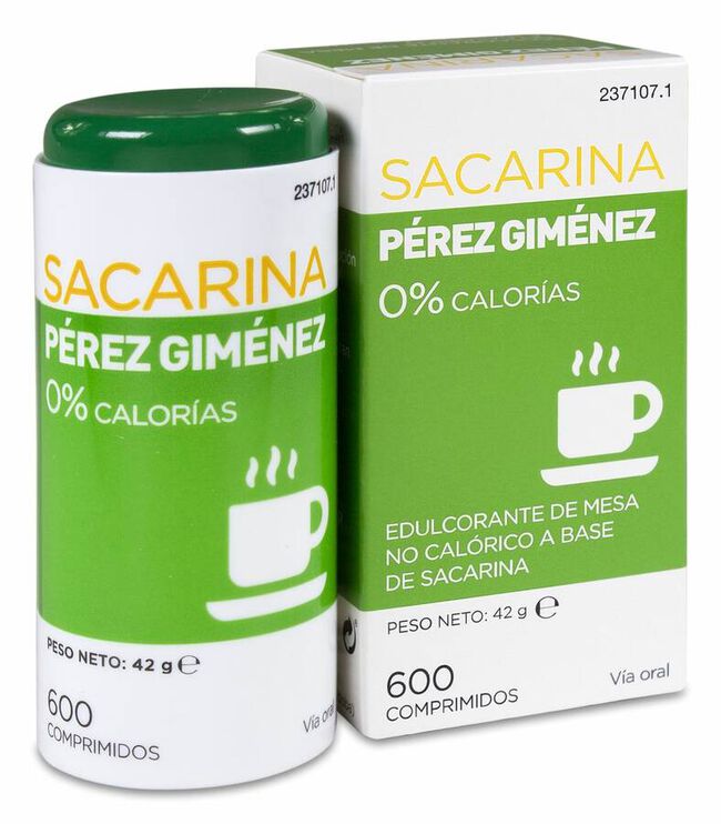 Pérez Giménez Sacarina, 600 Comprimidos