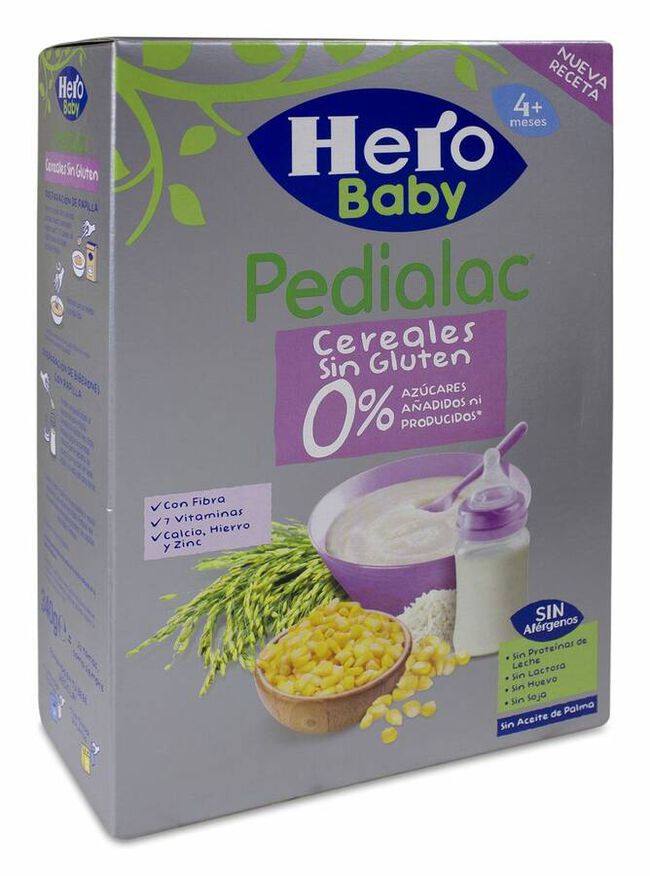 Hero Baby Pedialac Papilla Cereales Sin Gluten, 340 g