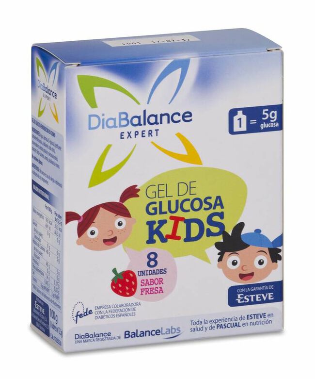 DiaBalance Expert Gel de Glucosa Kids, 8 Uds
