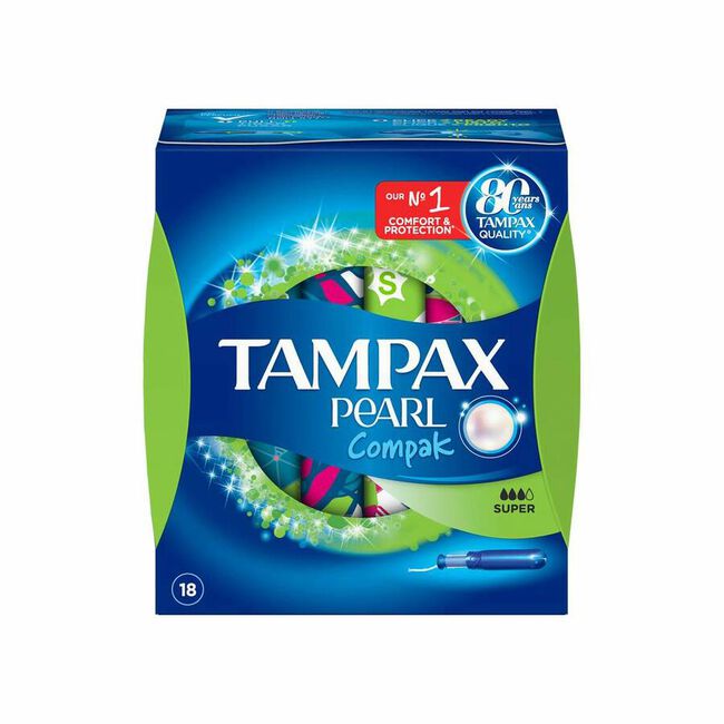 Tampax Compak Pearl Super, 18 Uds