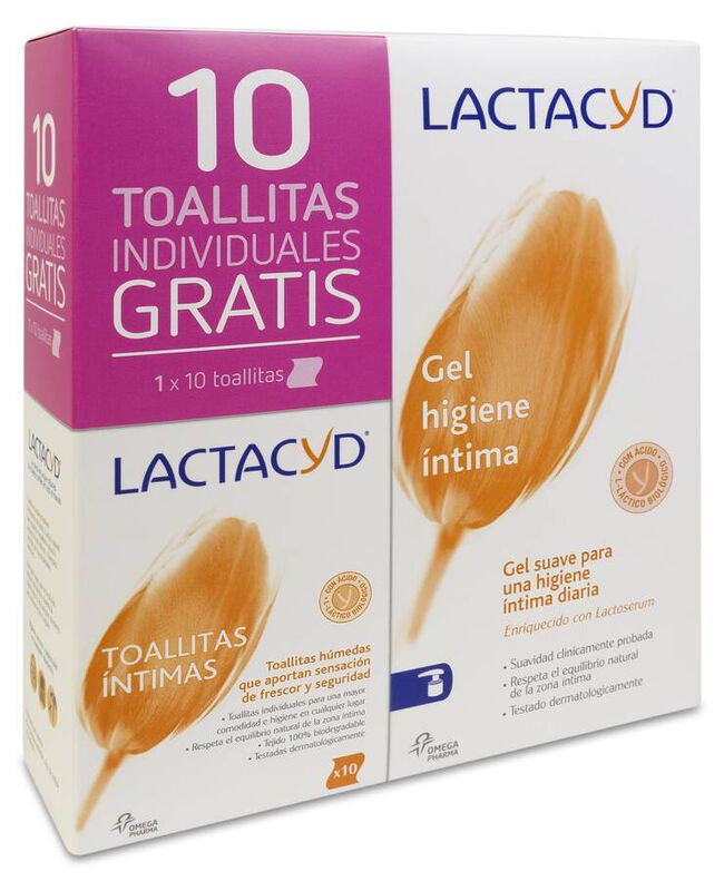 Pack Lactacyd Íntimo, 400 ml + 10 Toallitas