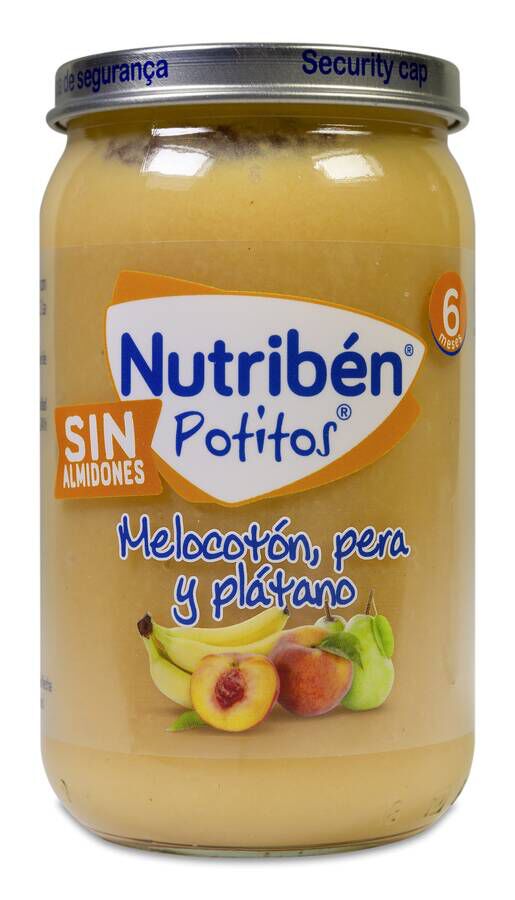 Nutribén Potitos Melocotón, Pera y Plátano, 235 g