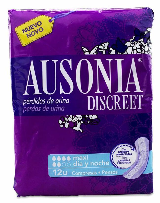 Ausonia Discreet Maxi, 12 Uds