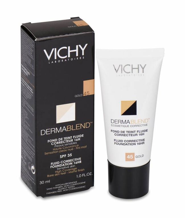 Dermablend Fondo De Maquillaje Corrector Vichy Cosmetica Correctora, 45 Gold