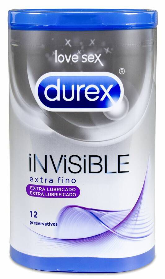 Durex Invisible Extra Lubricados, 12 Uds image number null