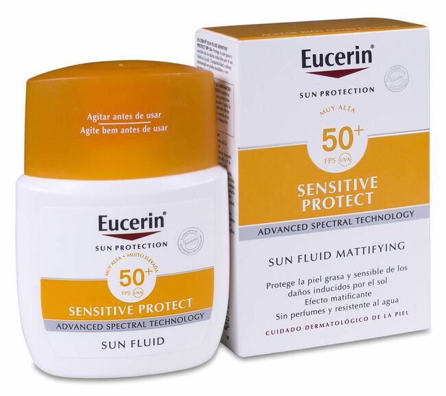 Eucerin Sun Fluid Sensitive Protect FPS 50+, 50 ml