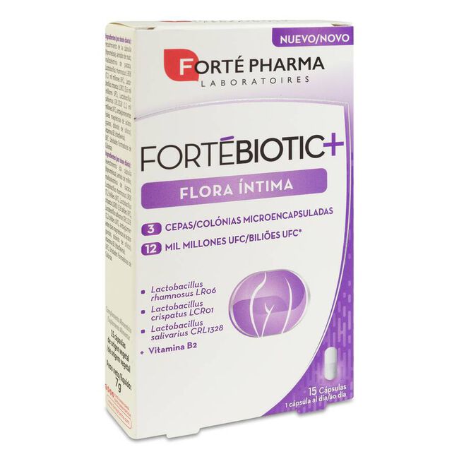Forté Pharma Fortébiotic+ Flora Íntima, 15 Cápsulas