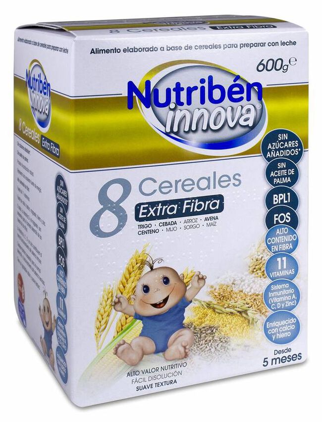 Nutribén Innova 8 Cereales Extra Fibra, 600 g