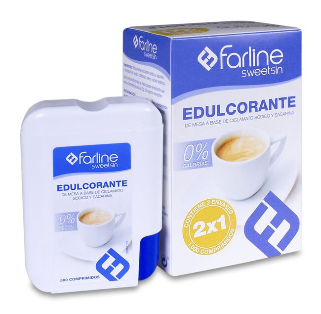 Pack Farline Sweetsin Edulcorante, 2 x 500 Comprimidos