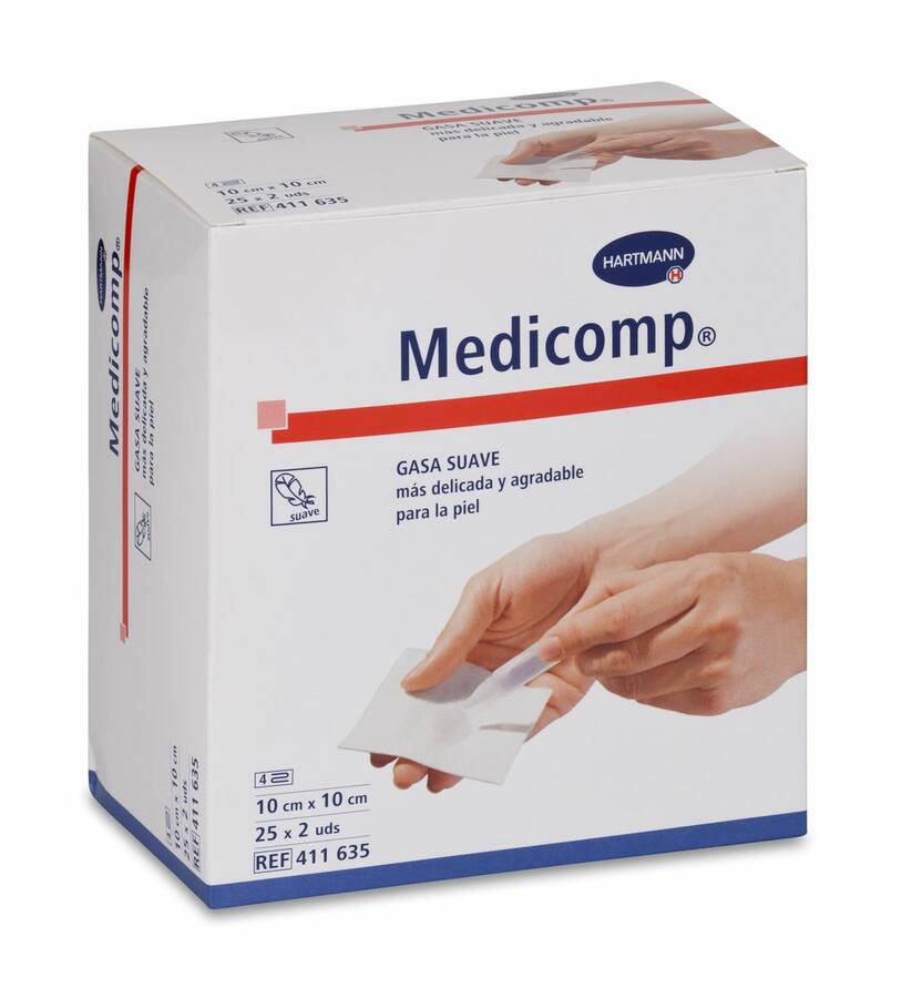 Medicomp Compresas Non Woven 10 x 10 cm, 50 Uds image number null