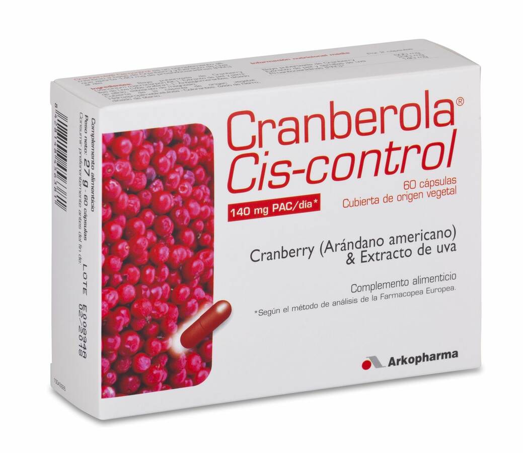 Arkopharma Cis Control Cranberola 140 mg, 60 Cápsulas image number null