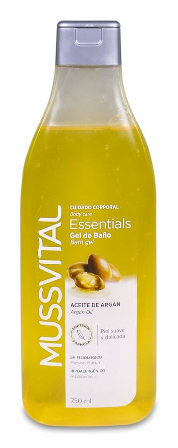 Mussvital Essentials Gel de Baño Aceite de Argán, 750 ml image number null