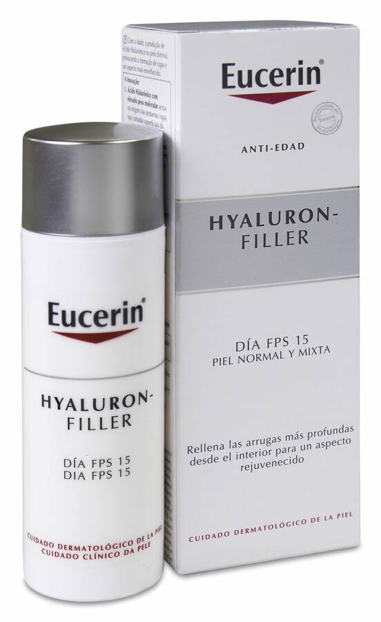 Eucerin Hyaluron Filler Antiarrugas Día SPF 15+ Piel Normal y Mixta, 50 ml image number null