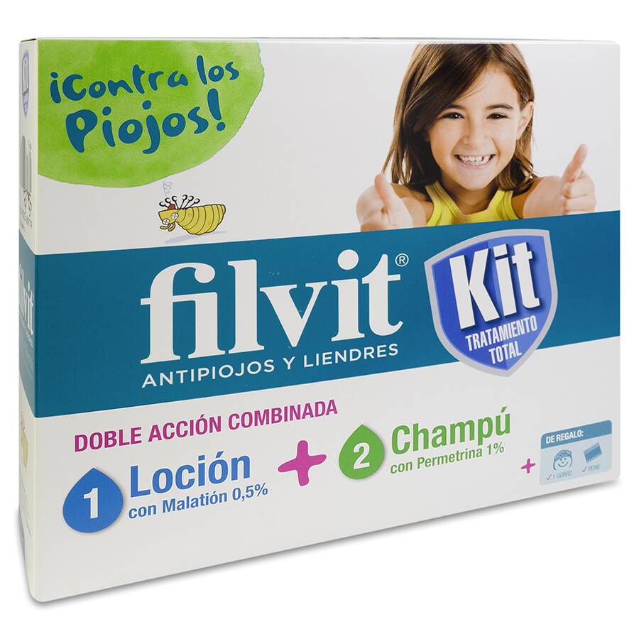 Filvit Kit Antipiojos Loción + Champú + Lendrera, 1 Ud image number null