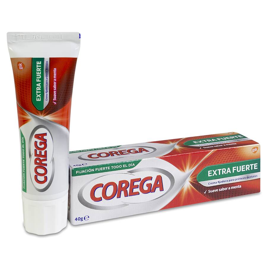 Corega Extra Fuerte Adhesivo Prótesis Dental, 40 ml image number null