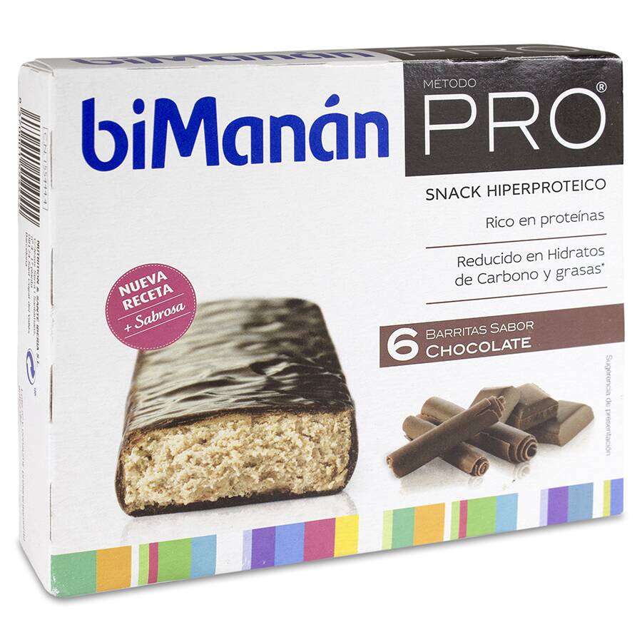 biManán Pro Barrita Chocolate, 6 Uds image number null
